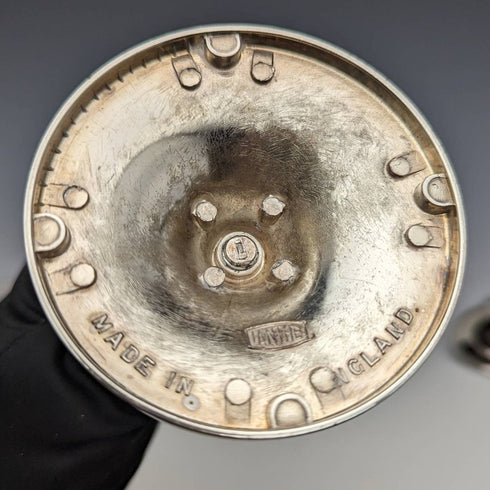 British vintage silver plate candle stand candlestick pair